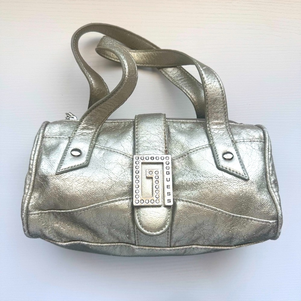 Vintage Guess Metallic Gold Hand Bag
